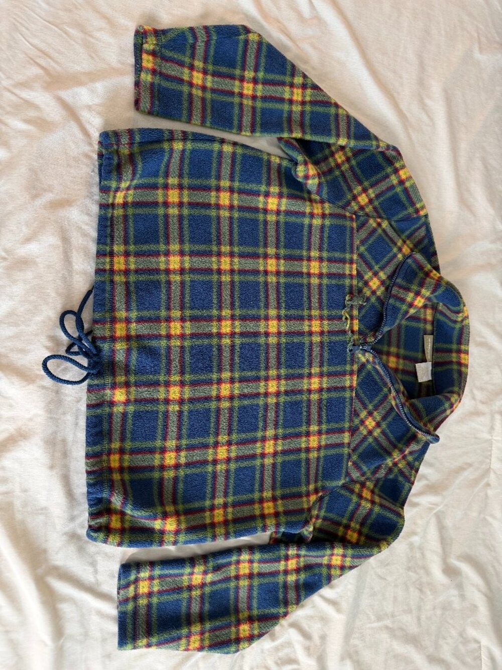 Vintage 1990s Liz Claiborne Plaid Fleece Sweater / Women's / 90s Sweater / Lizwe